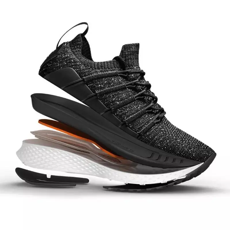 SALUDAS Original Sneakers 3 Men Runing Shoes Fishbone Lock System Elastic Knitting Sports Tennis Shoes Non-Slip Casual Shoe