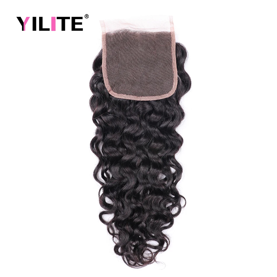 

HD 5x5 Lace Closure Only Natural Hairlines Pre Plucked 100% Bralizian Remy Human Hair 22 Inch Swiss Lace Closure Only Water Wave