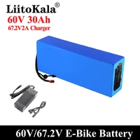 liitokala e bike battery 60v 20ah 25ah 30ah 15ah 12ah li ion battery pack bike conversion kit bafang bms high power protection t