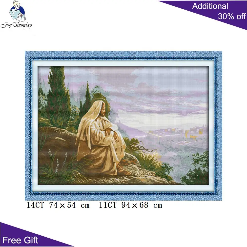 Joy Sunday Jesus домашний декор R311R314R315R316 14CT 11CT Счетный и штампованный Иисус и дети ребенок вид вышивки крестом