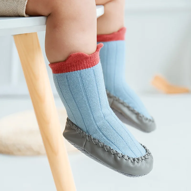Обувь для маленьких мальчиков Детские носки Нескользящие носки-тапочки девочек