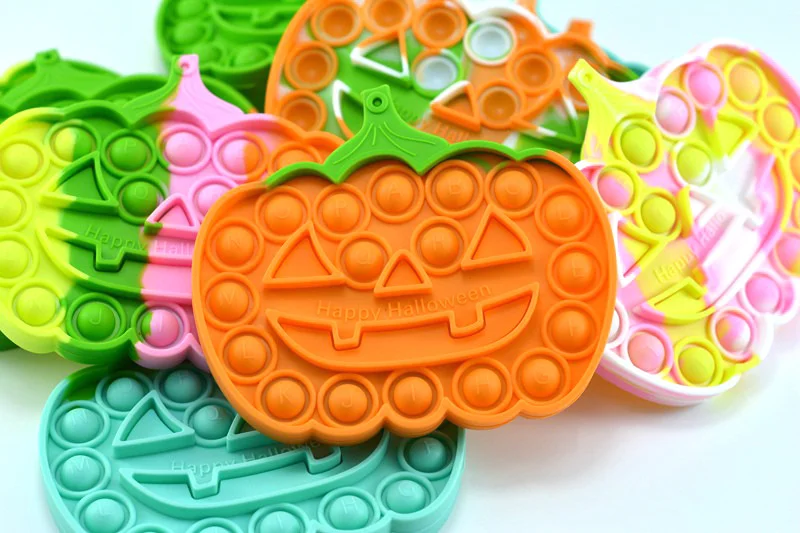 

Push Halloween Pumpkin Fidget Toys Silicone Simple Dimple New Style Anti-Stress Children Puzzle Creative Gift For Kids