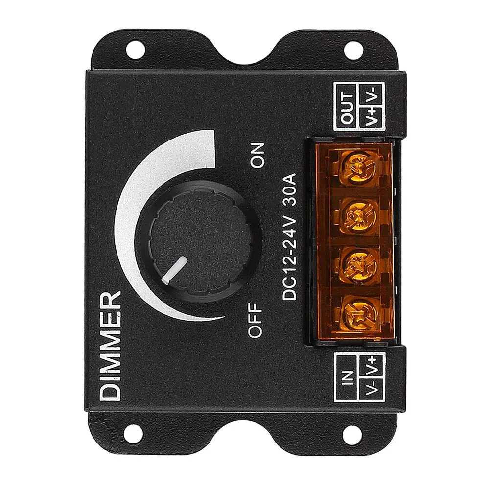 Черный светодиодный переключатель ручного Управление 30A 12V диммер контроллер с