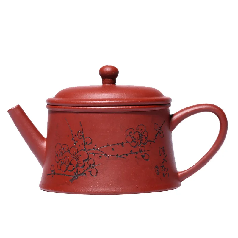 

Origin Yixing handmade tea set raw ore red purple mud wide mouth stone ladle tea pot type daily necessities