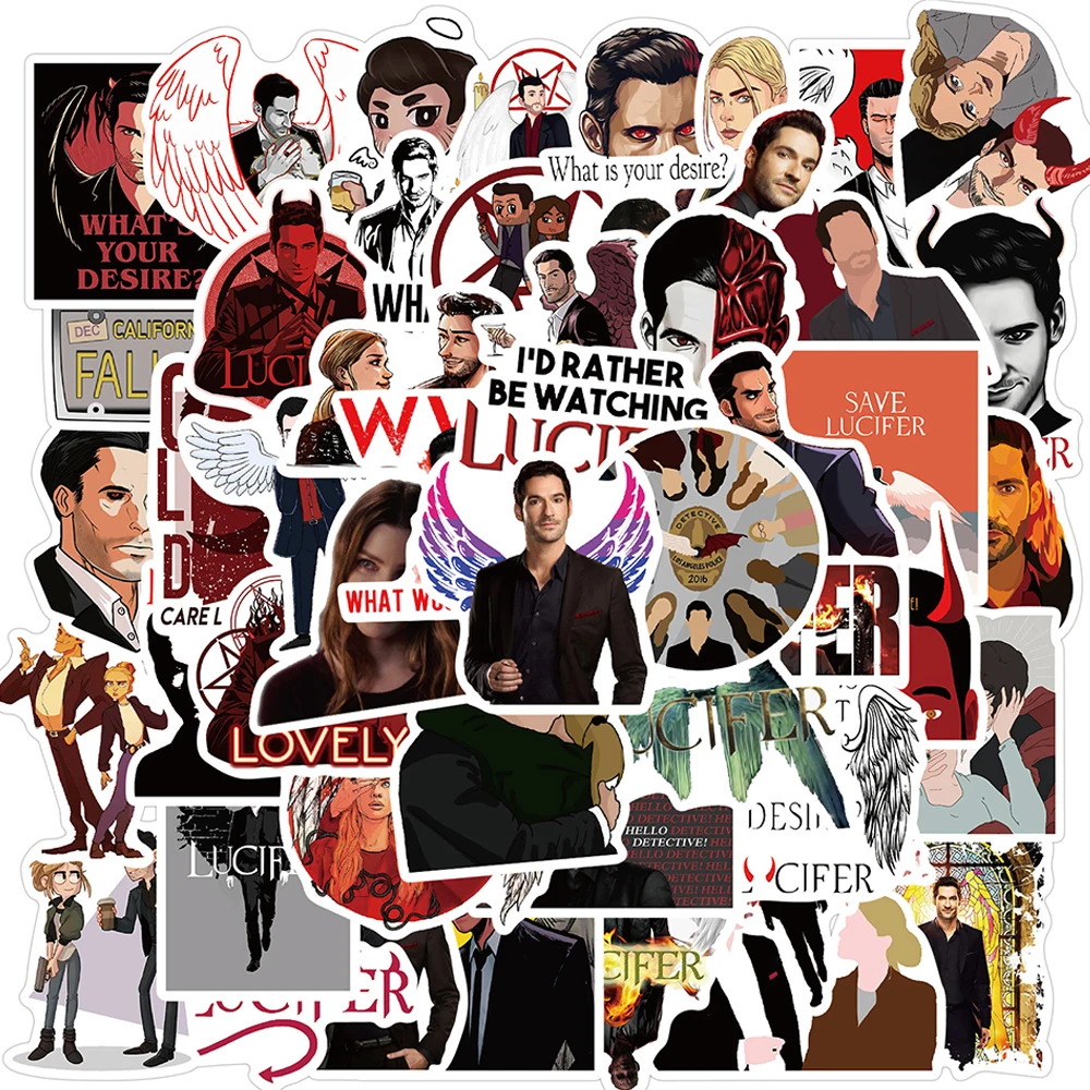 

10/30/50PCS TV Show Lucifer Stickers Laptop Guitar Luggage Skateboard Bike Car Waterproof Graffiti Cool Sticker Decal Kid Toy