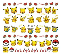 pokemon girl nail stickers girls cute toys kids birthday gifts children funny stickers kawaii decorations