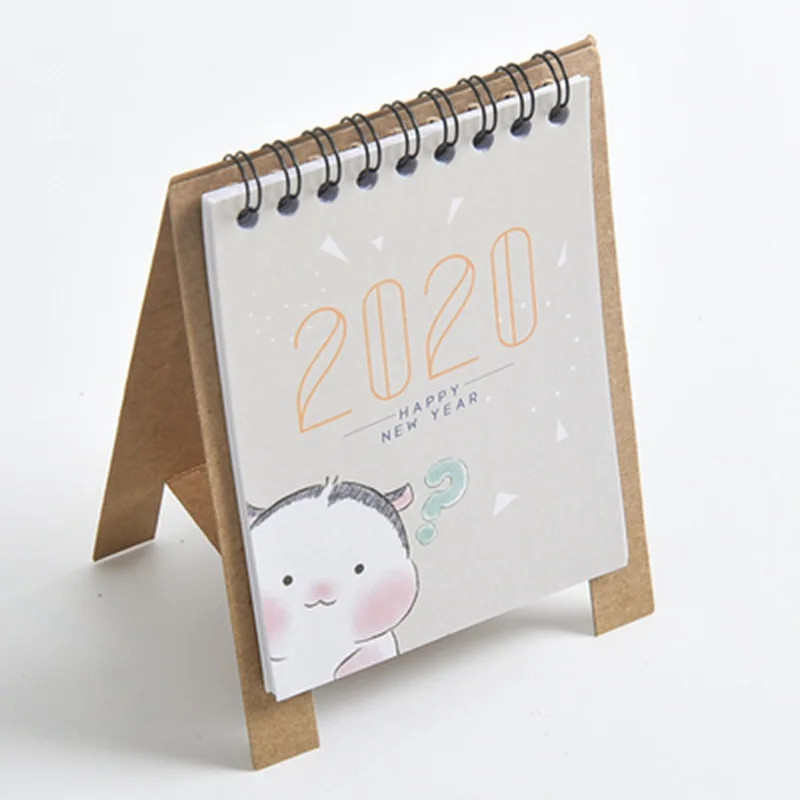 Design 12 as photo Kawaii Мультфильм мини настольный бумажный Настольный календарь двойной ежедневный планировщик годовой Органайзер дня офиса школьные принадлежности - Цвет: Design 12 as photo