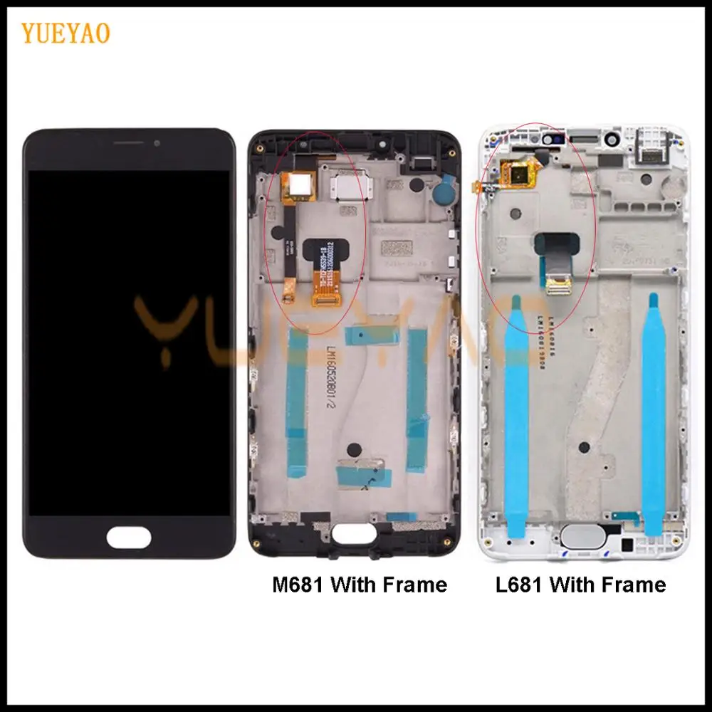 ЖК дисплей L681 для Meizu M3 Note с дигитайзером и сенсорным экраном замены мобильного