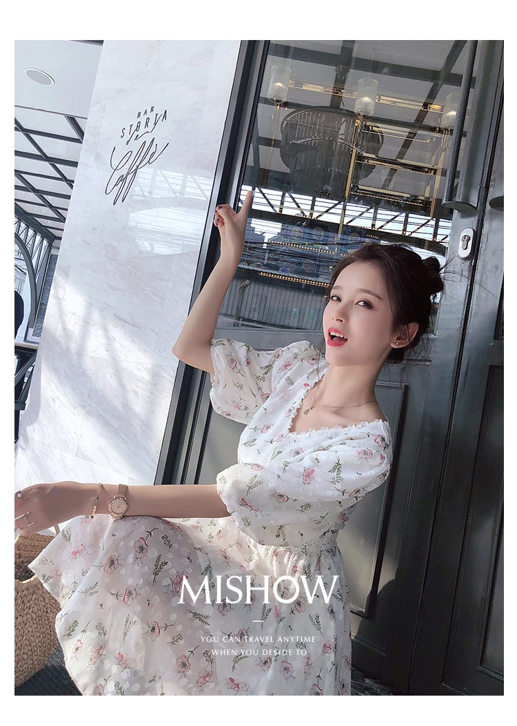 Mishow Нежно шифоновое платье с нежным рисунком MX18B1234