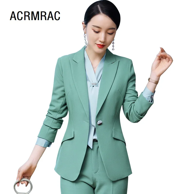Женские костюмы осенне-зимние блейзеры брюки Офисная Женская официальная одежда