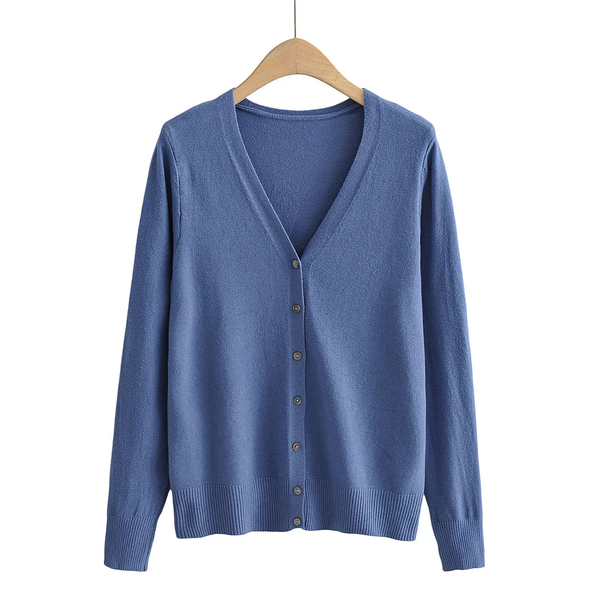 Женский однобортный Кардиган повседневный однотонный кардиган с v образным