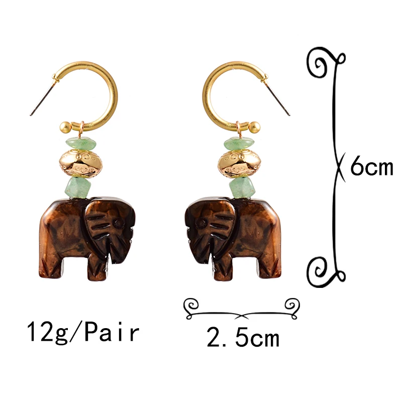 New fashion cute elephant earring High-quality Long Drop Earrings Wholesale Jewelry Accessories For Women images - 6
