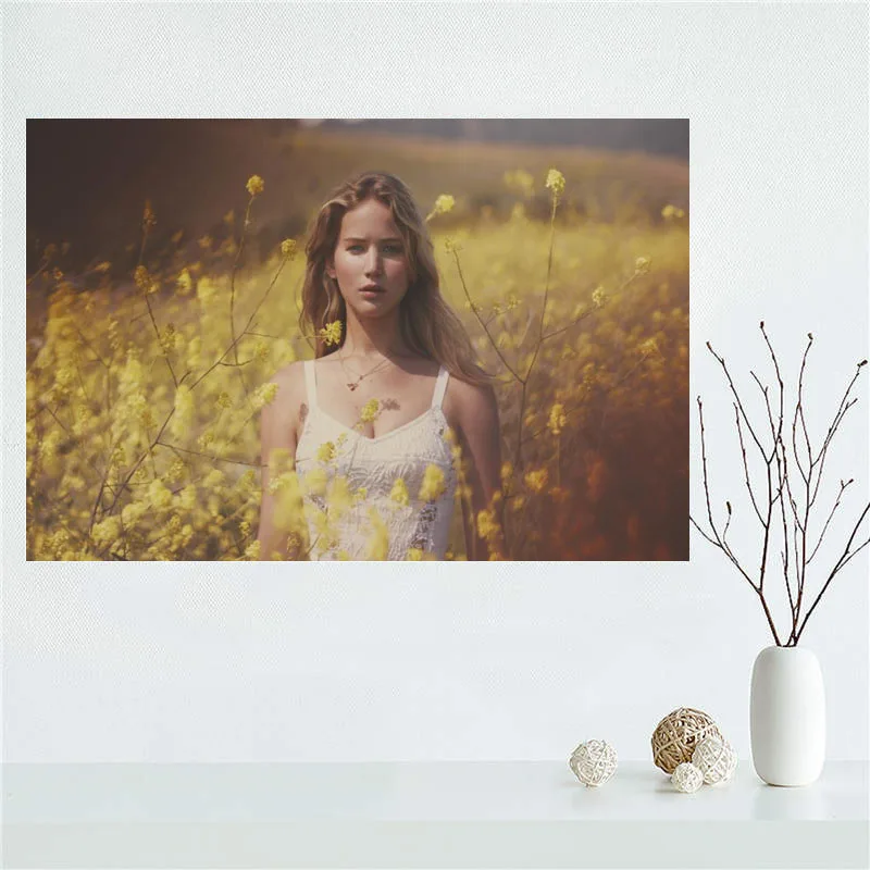 На заказ высокое качество Дженнифер Лоуренс холст картина искусственный плакат