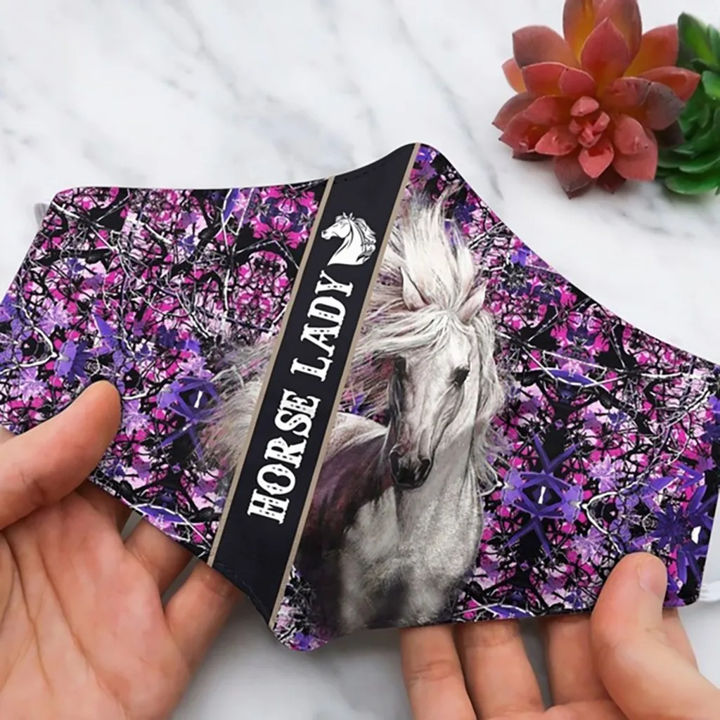 2020 маска для рта унисекс взрослых лошадей животных забавные выражения лица