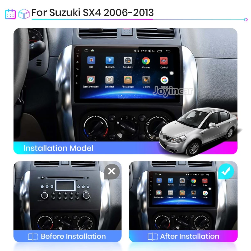 Автомагнитола 2 Din мультимедийный видеоплеер ГБ + 32 9 дюймов Android 1 для Suzuki SX4 2006