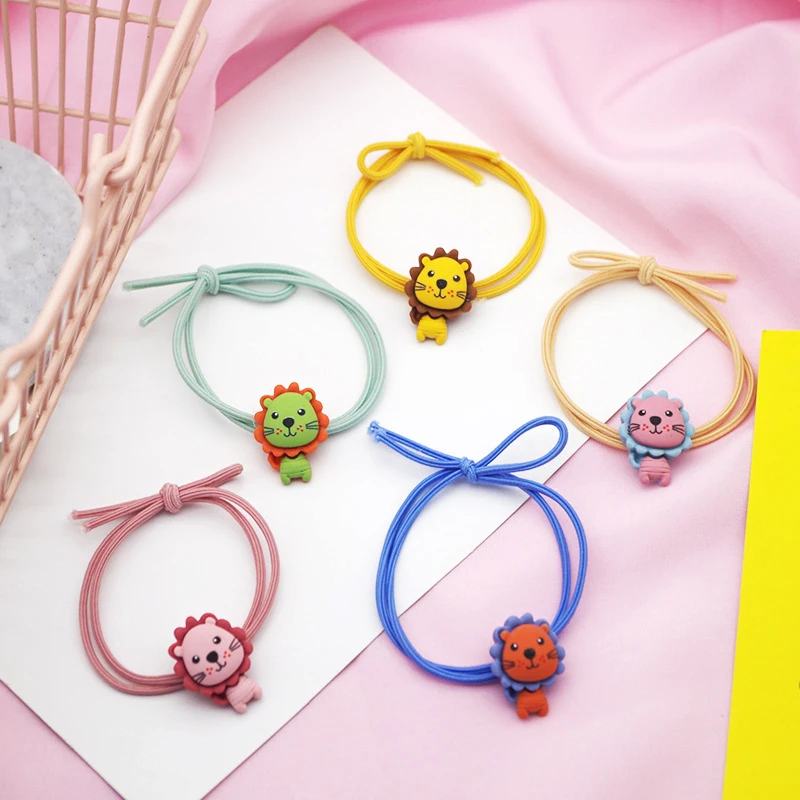 Милые детские головные уборы резинки для волос в виде льва заколки модные