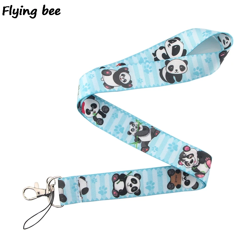 Flyingbee милая панда шнурок для телефона строп ключей ID карты фотография мужчин