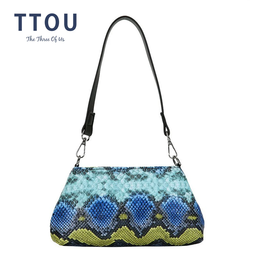 Женские винтажные сумочки со змеиным принтом клатч модные кожаные сумки через