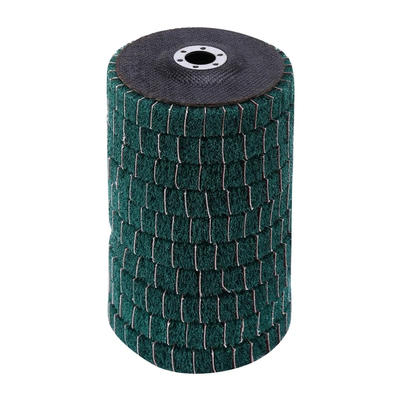 

10 Pieces of 4 x 5/8 Inch Scouring Pad Disc Polishing Wheel Angle Grinder Polishing Disc (240 Grains)