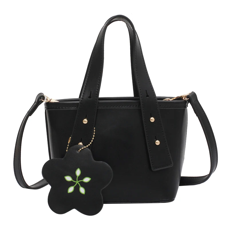 

2021 New Fashion Texture Portable Bucket Bag Korean Style Shoulder Messenger Bag Women