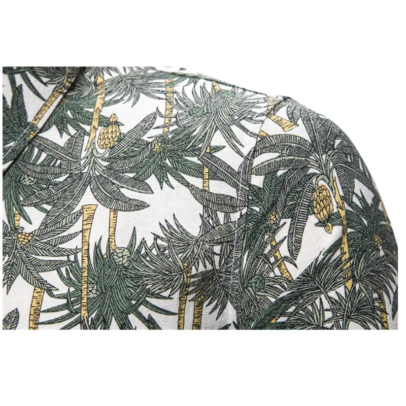 2019 Мужская рубашка с принтом Облегающая длинными рукавами модная повседневная