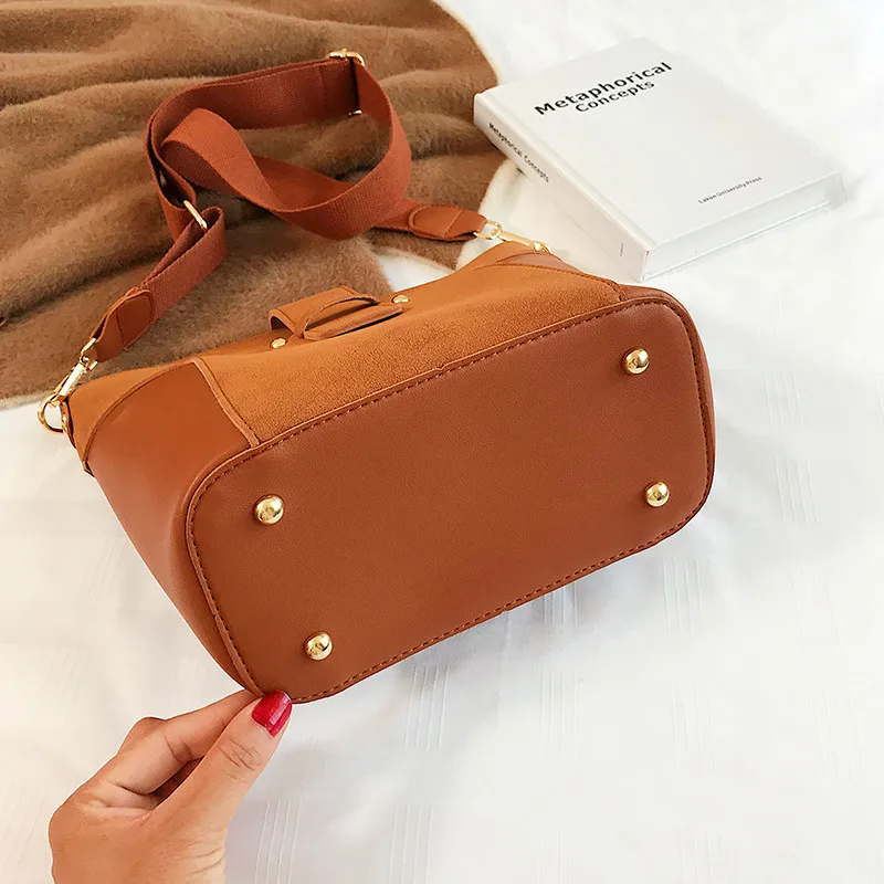 Модная женская сумка на плечо из нубука винтажная сумка-мессенджер sac a main femme de