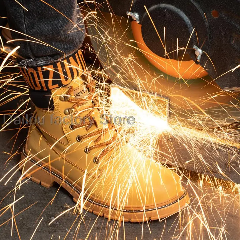 Высококачественная рабочая обувь для ботинок Martin Мужская защитная кожаные