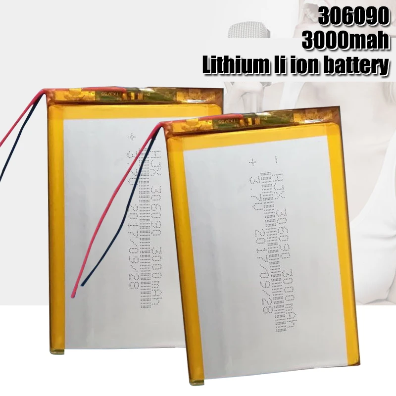 

3.7V 3000mah 306090 lithium polymer Rechargeable battery For Tablet mobile power Bluetooth Headset MP3 MP4 MP5 GPS PSP MID