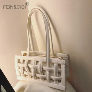 Роскошная брендовая Фотосумка, женская сумка через плечо, Модная белая плетеная ажурная Сумка-тоут, Новинка лета 2020