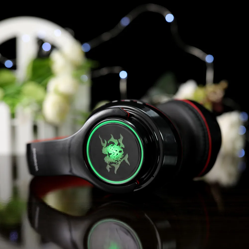 Mosunx портативная беспроводная bluetooth-гарнитура с семью цветами наушники со светодиодом Встроенный микрофон Беспроводная стерео bluetooth-гарнитура