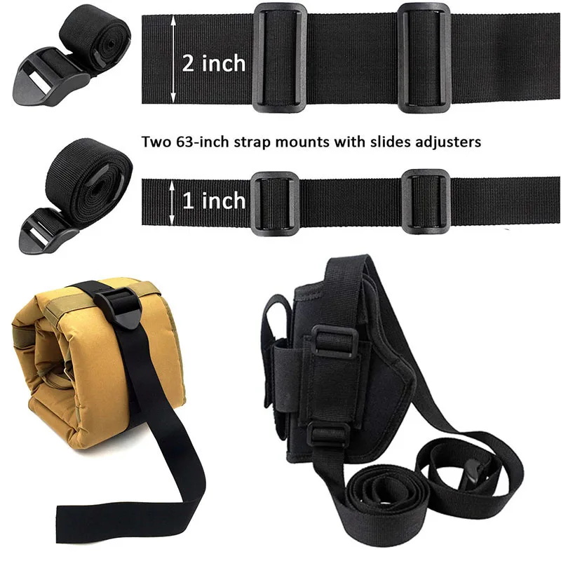 

Tactical 1"/2" 140cm Length Molle Backpack Strap Webbing Luggages Chest Harness Adjustable Release Bags Strap