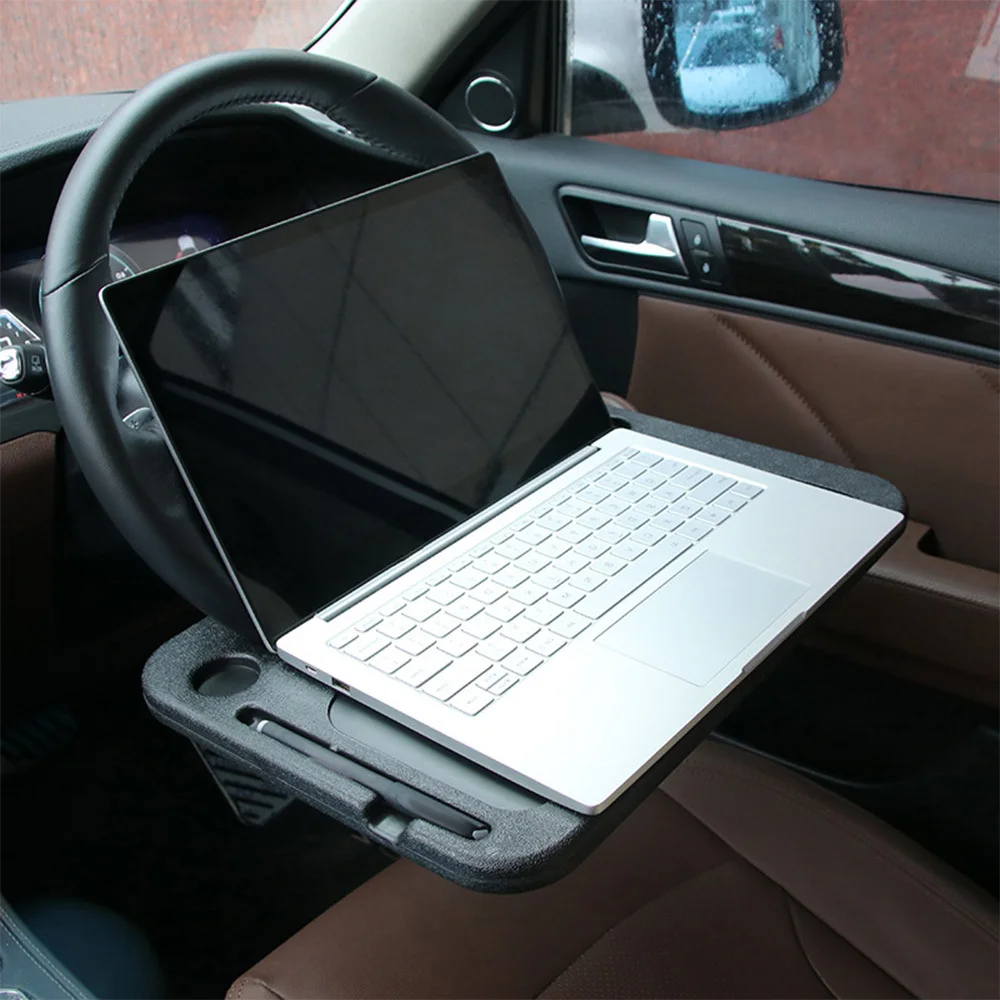 

Car steering wheel table computer stand for portable car small food table