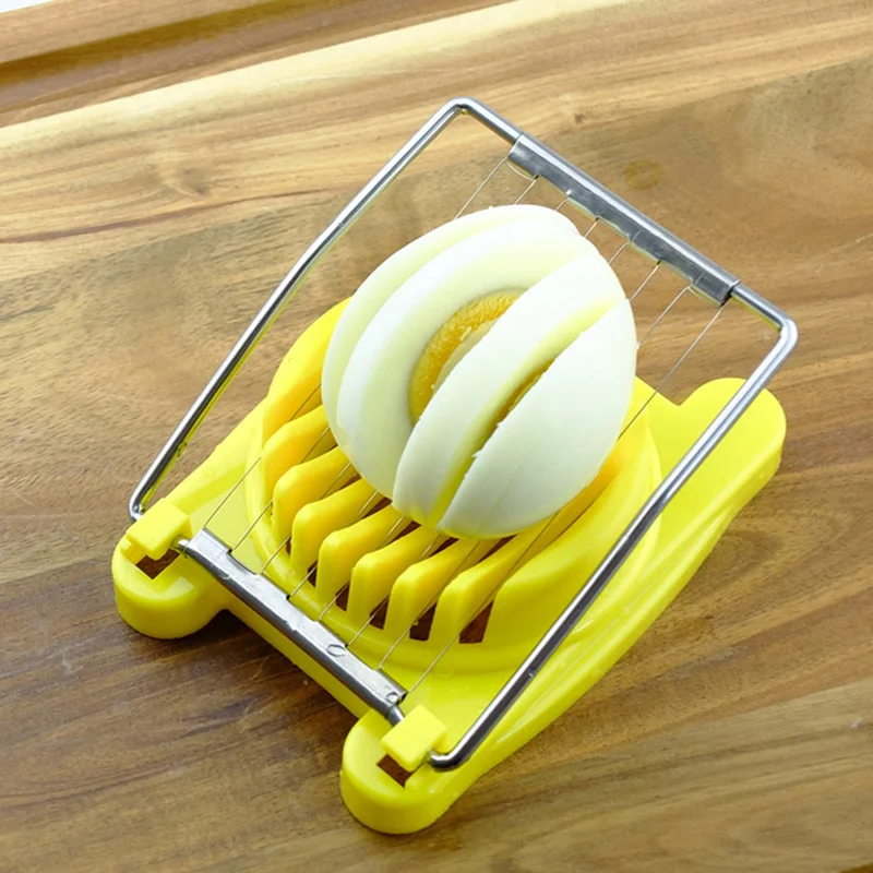 

Multifunction Cut Kitchen Egg Slicer Sectioner Cutter Mold Flower Edges New High Quality Kitchen Accessories Egg Shaper 3 Colors