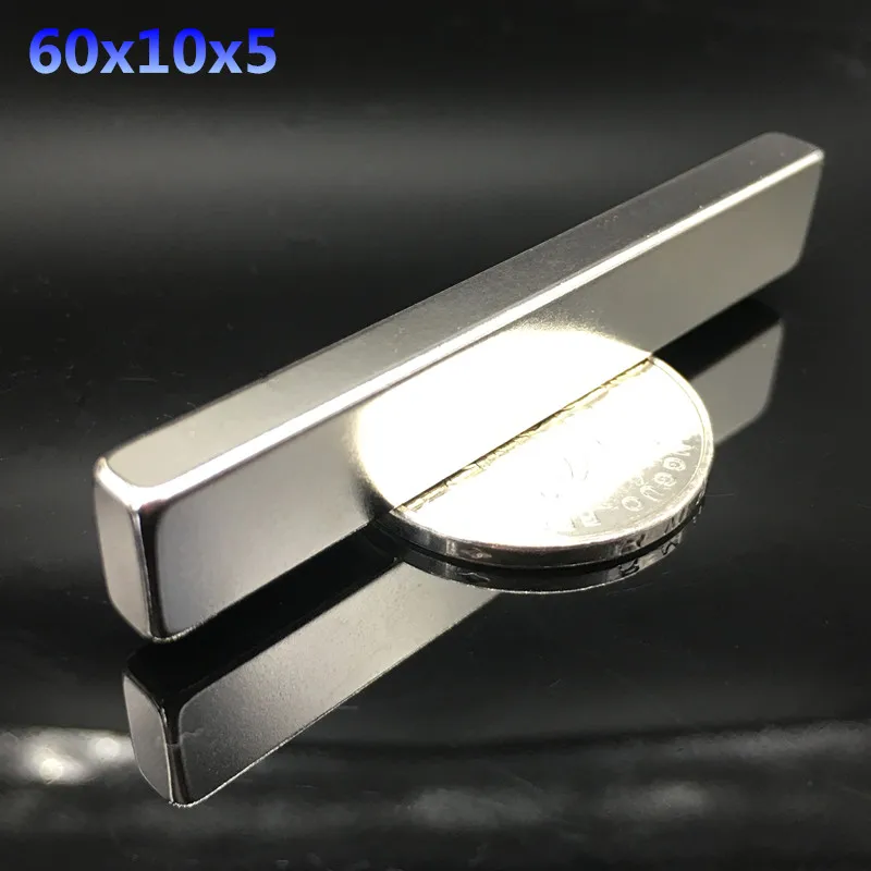 

10pcs 60x10x5 mm Strong N35 Neodymium Magnets Block NdFeB Rare Earth Craft DIY Powerful magnet 60*10*5 mm