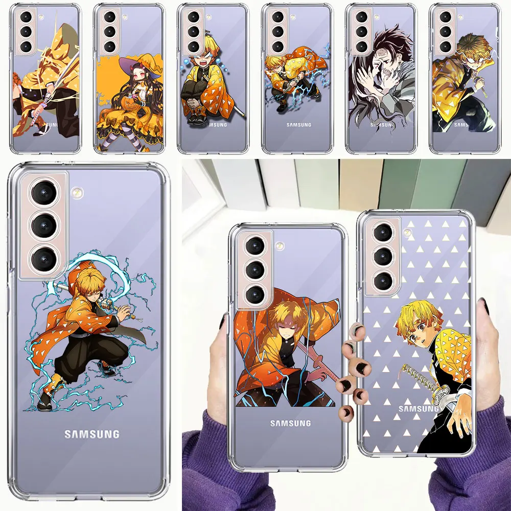 

Demon Slayer Anime Transparent Soft Phone Case For Samsung Galaxy S20 FE S21 Ultra S10 S10E Note 10 20 Lite Plus TPU Shell Coque
