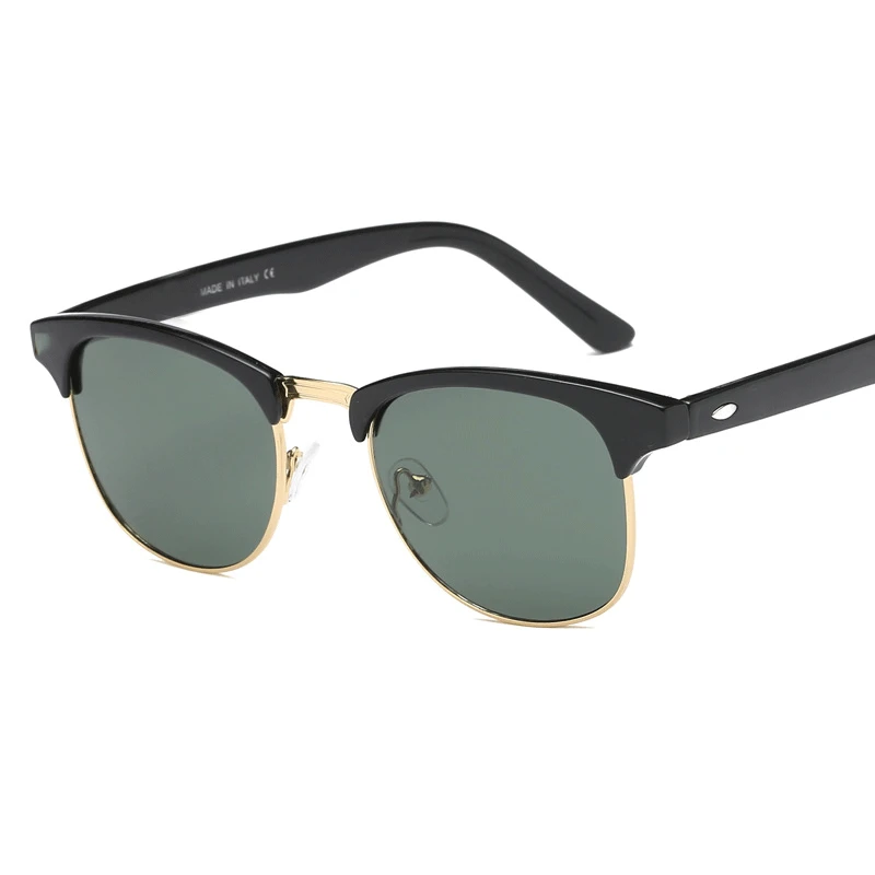 

2021 Classical Half-frame Sunglasses Men/women Fashion Brand Design Vintage Male Female Goggles Driving Sun Glasses Gafas Mujer