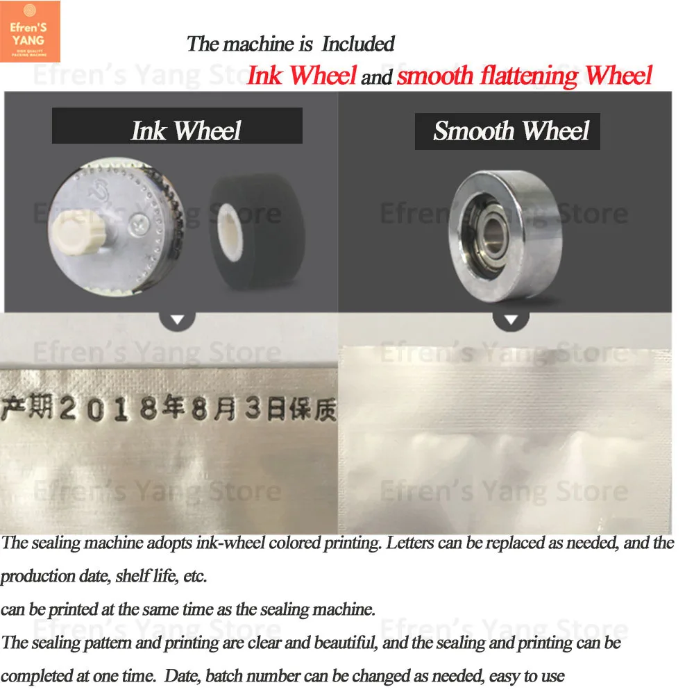 FRD1000 Semi Automatic Plastic Pouch Bag Sealing Machine Packing Film Ink | Бытовая техника