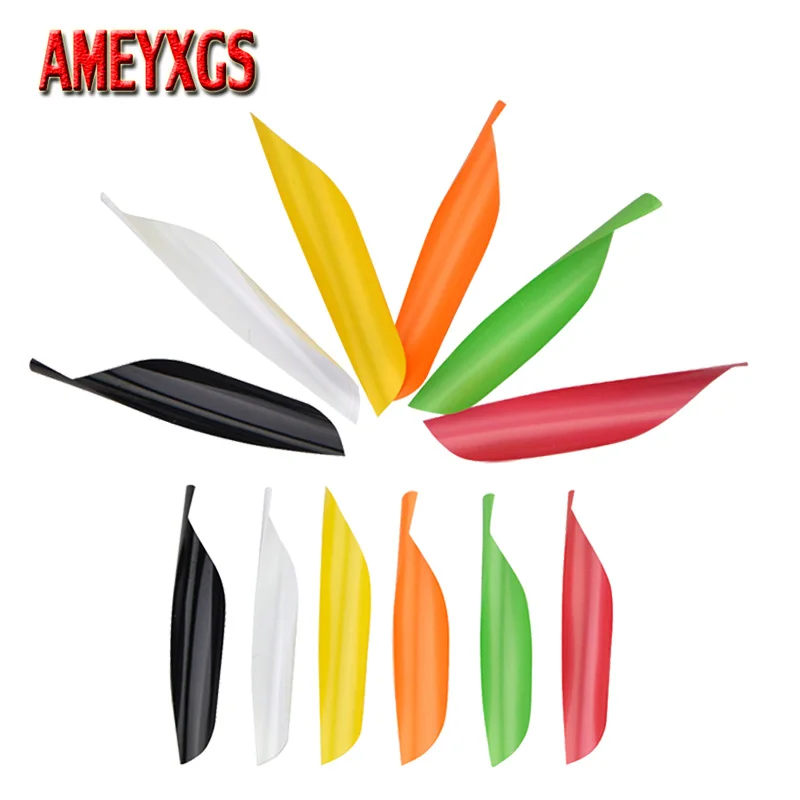 

50pcs Shooting Practice 1.75" Spiral Arrow Feathers Plastic Right Wing Vanes Arrow Fletches For Bows Hunting Archery Accessories