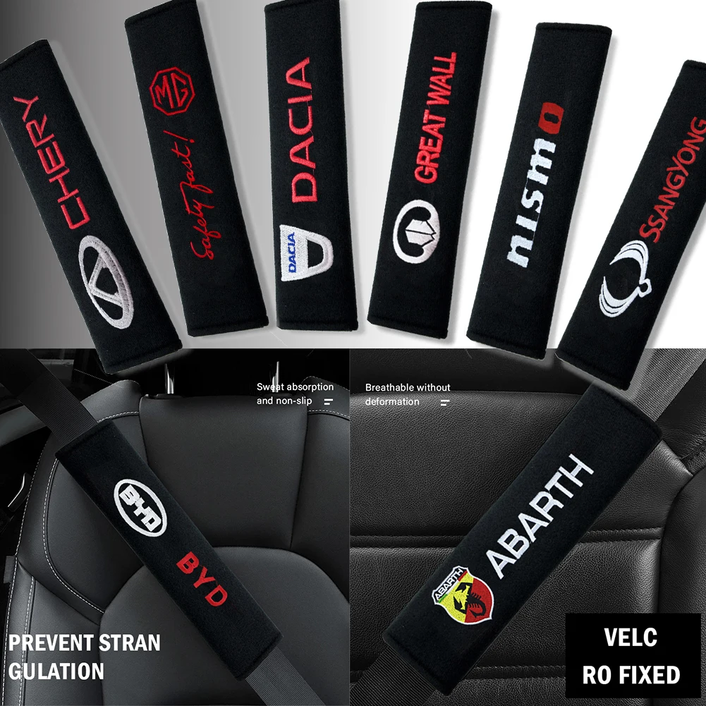 

Car Logo Personalized Seat Belt Protection Shoulder Pad Auto Acccessories for Volkswagens VWs Golf 4 6 7 GTI Tiguan Passat B5 B6
