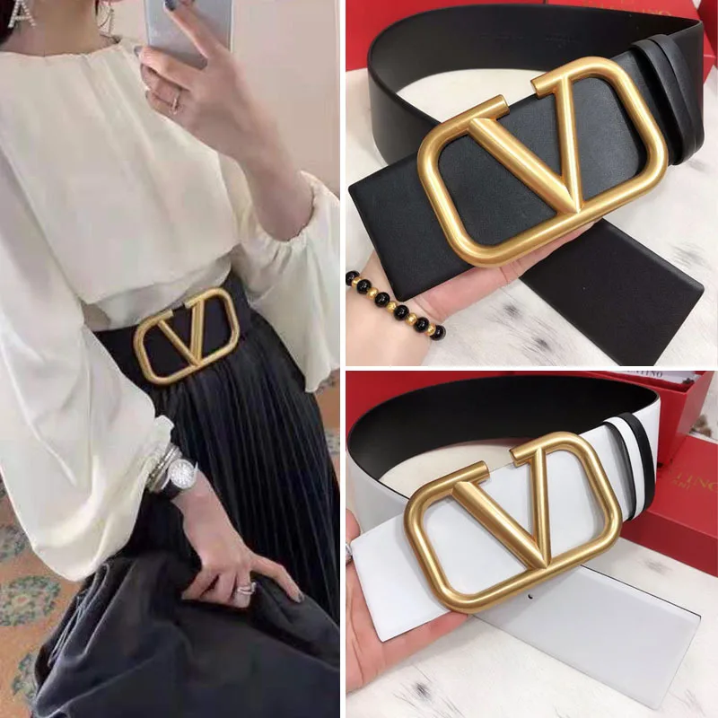 

Ремень из натуральной кожи Женский, Стильный дизайнерский пояс в стиле кэжуал, для пальто, 7 см, 4 см