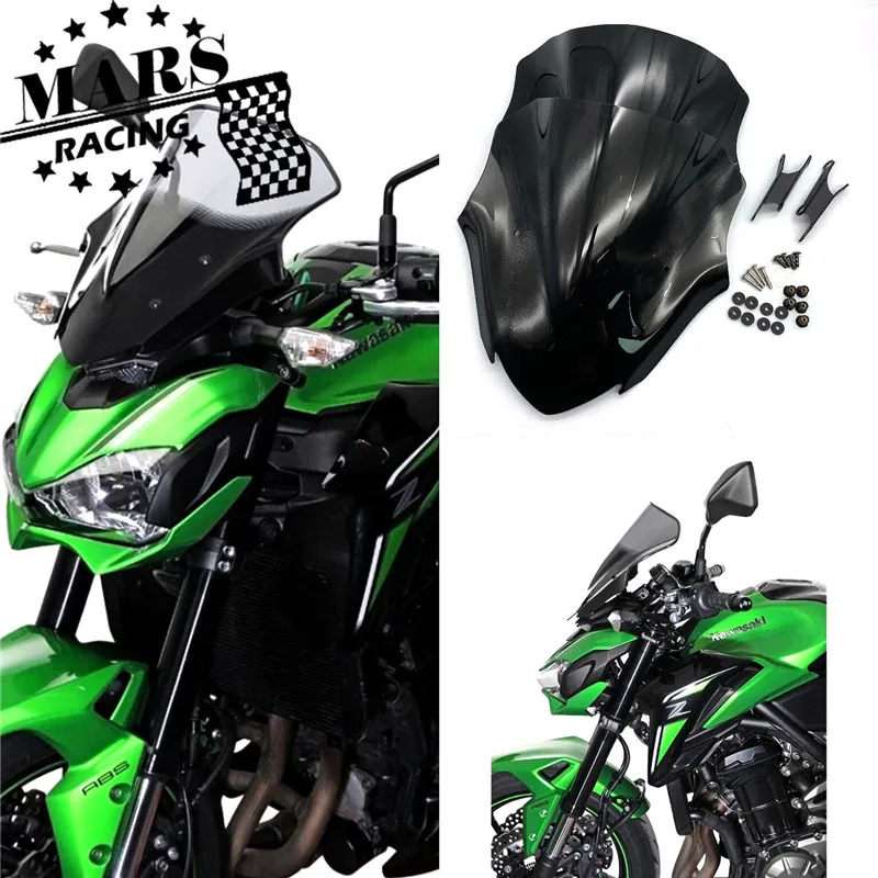 Motorcycle Short paragraph Sports Windshield Visor WindScreen Viser Fits For KAWASAKI Z900 2017 2018 2019 17-19 | Автомобили и