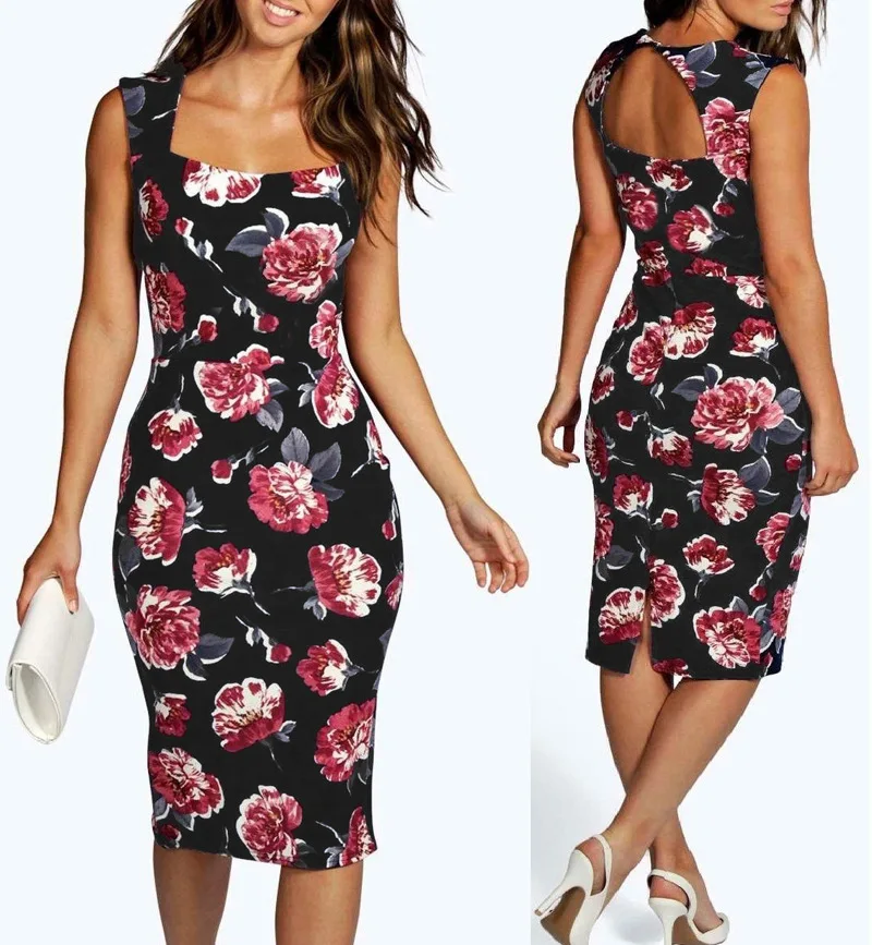 Рождественское платье 2019 летнее женское вечернее элегантное мини с цветочным