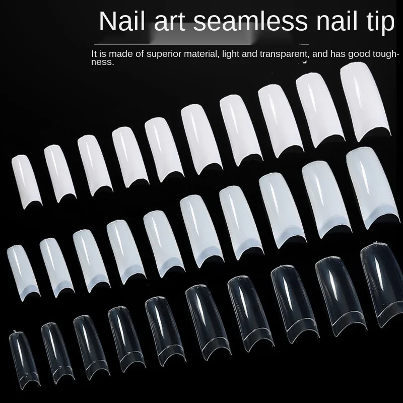 

100 Pcs/lot Nail Art French Transparent Fake Nails Pieces Acrylic Half-stick Fake Nails Accessories Supplies For Professionals