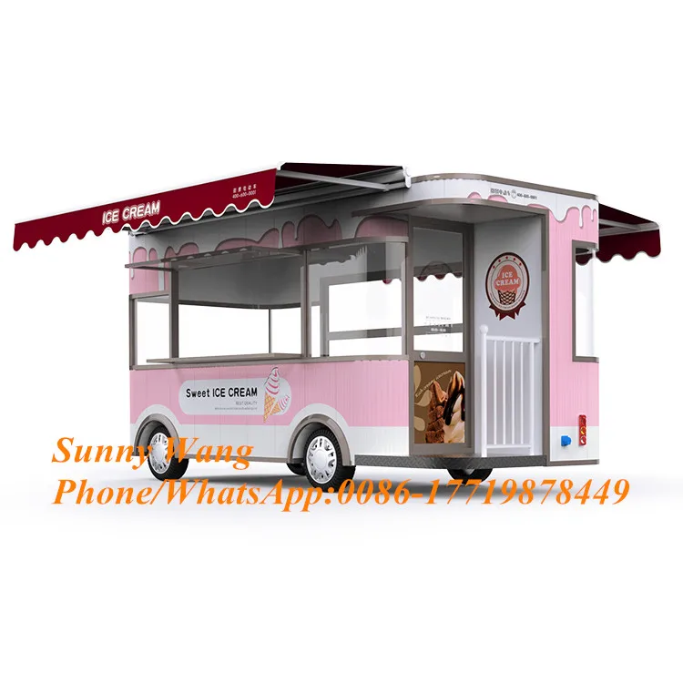 Электрический грузовик для пищевых продуктов трейлер Мобильная кухня хот дог