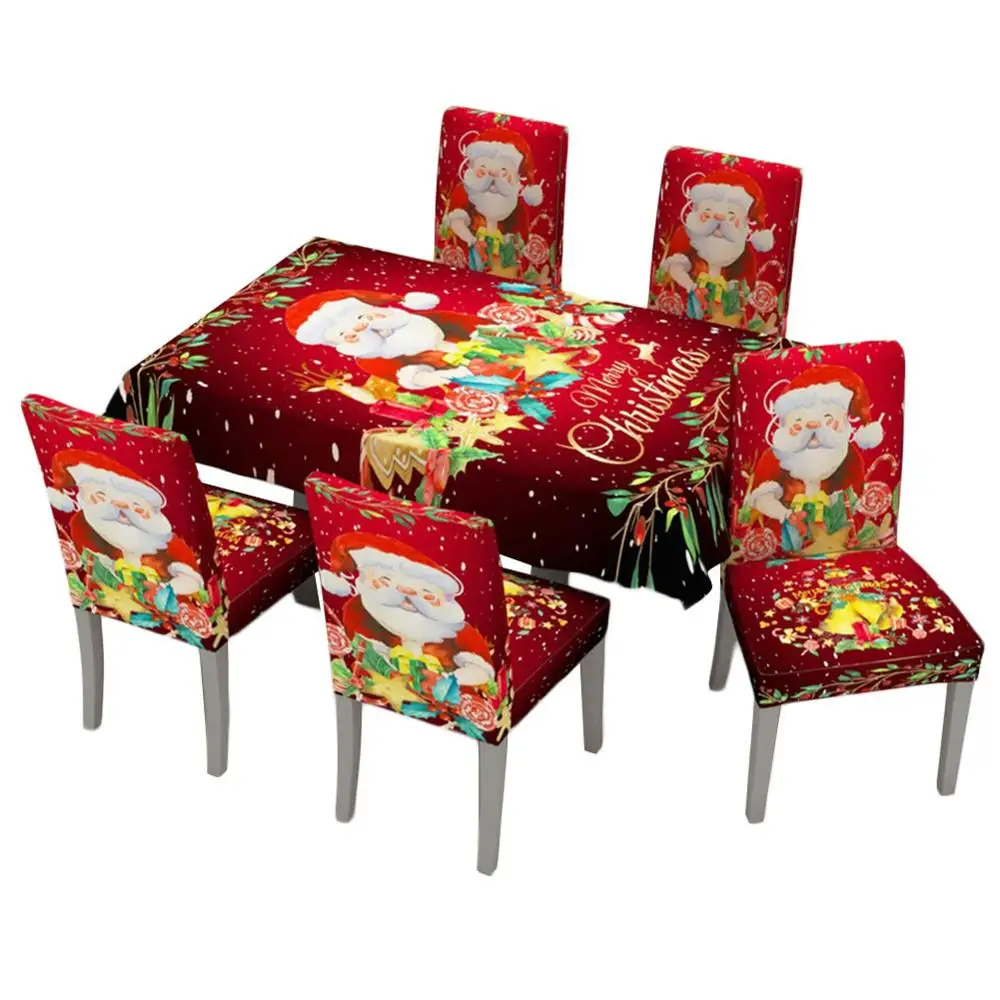 Счастливого Рождества Рождественский Скатерти подарок на Новый год 3D Санта