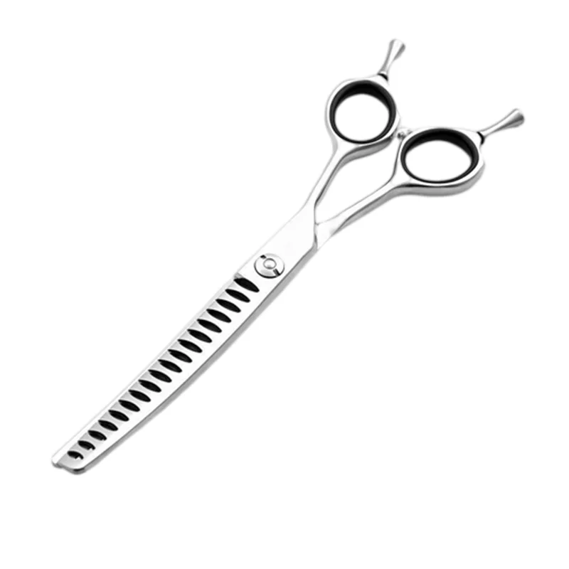 

Парикмахерские ножницы 440C, японские изогнутые из нержавеющей стали, 7 дюймов, для филировки домашних животных