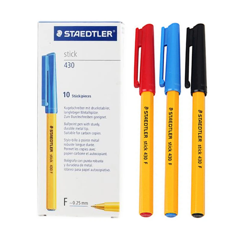 Шариковая ручка STAEDTLER 430F черная синяя красная гладкая чернильная шариковая Stylo
