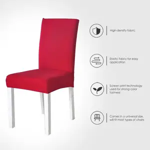 Grey Color Chair Covers Spandex Desk Seat Chair Covers Protector Seat Slipcovers for Hotel Banquet Wedding Universal Size 1PC