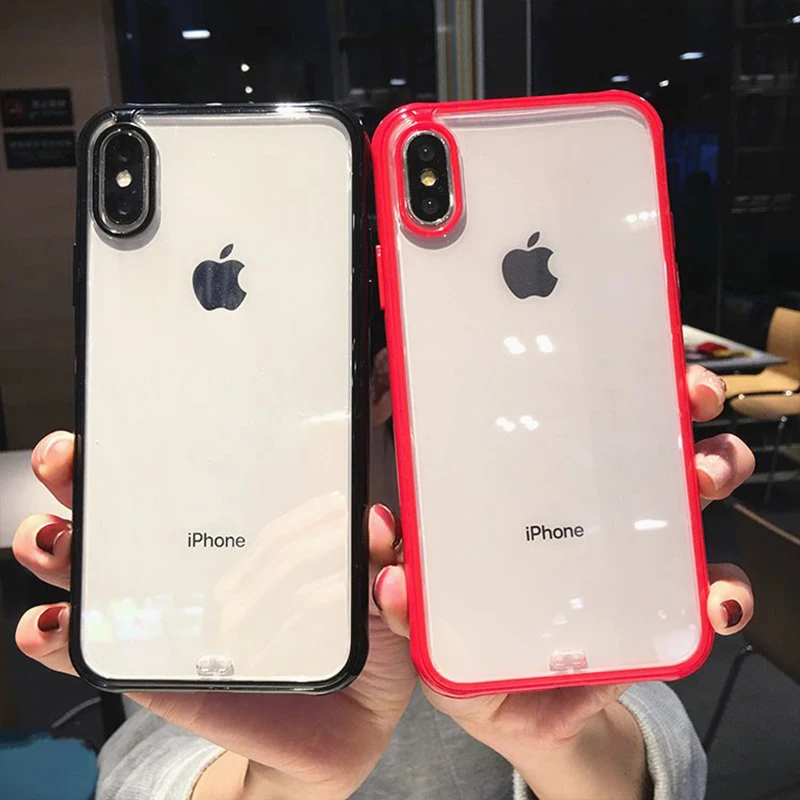 Противоударный бампер прозрачный силиконовый чехол для телефона для iPhone 11 Pro X XR XS Max 8 7 6 6S Plus прозрачный мягкий ТПУ задний Чехол
