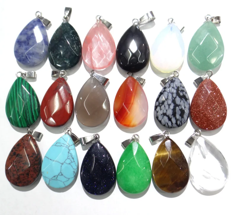 30 шт. натуральный опал камень кварц кристалл Малахитовая Капля воды секции